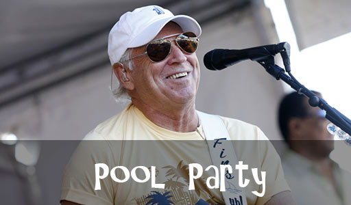 Jimmy Buffet songs are heard on the Pool Party Channel